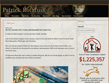 Tablet Screenshot of blog.patrickrothfuss.com